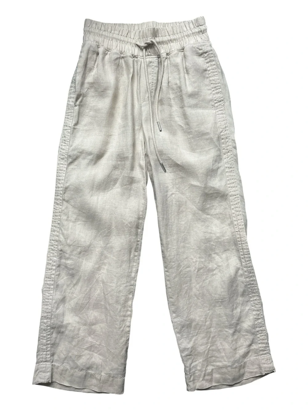 Quince Natural Beige/flax Wide-Leg Linen Pants size XS
